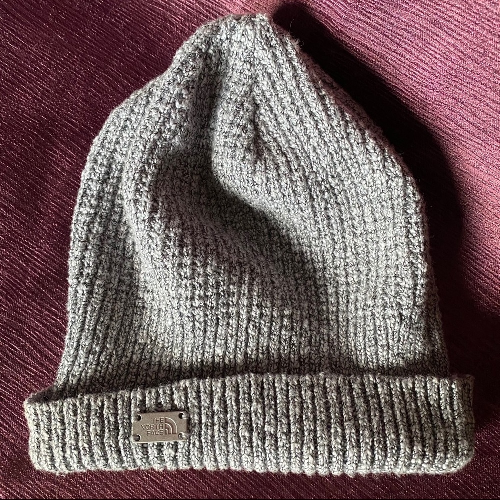 Gray North Face Beanie